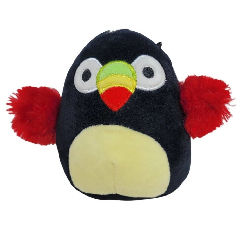 New Squishmallow Official Kellytoy Plush Black Light Tito the Tucan 5" NWT small